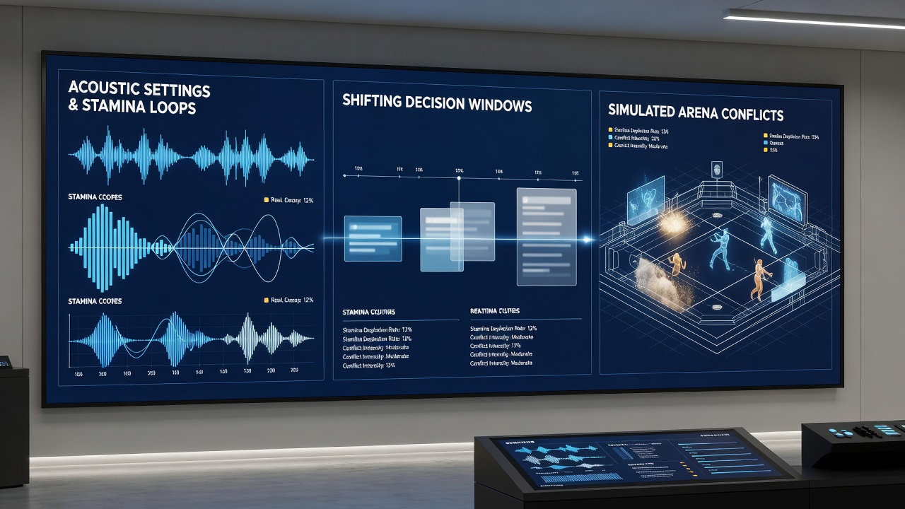 Analyse von Entscheidungsfenstern in Ausdauerloops mit visueller Darstellung akustischer Einflüsse