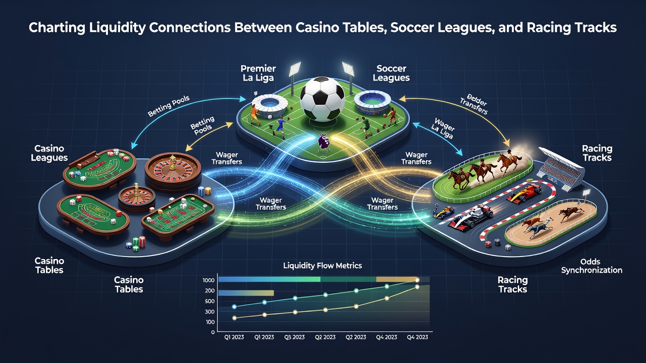 Analyse von Transaktionsmustern mit Diagrammen zu Verbindungen zwischen Casino-, Fußball- und Rennwettenmärkten