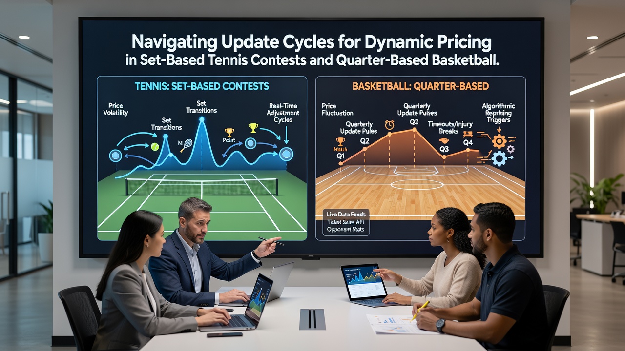 Dashboard mit Basketball-Quoten und Viertel-Statistiken auf einem Tablet